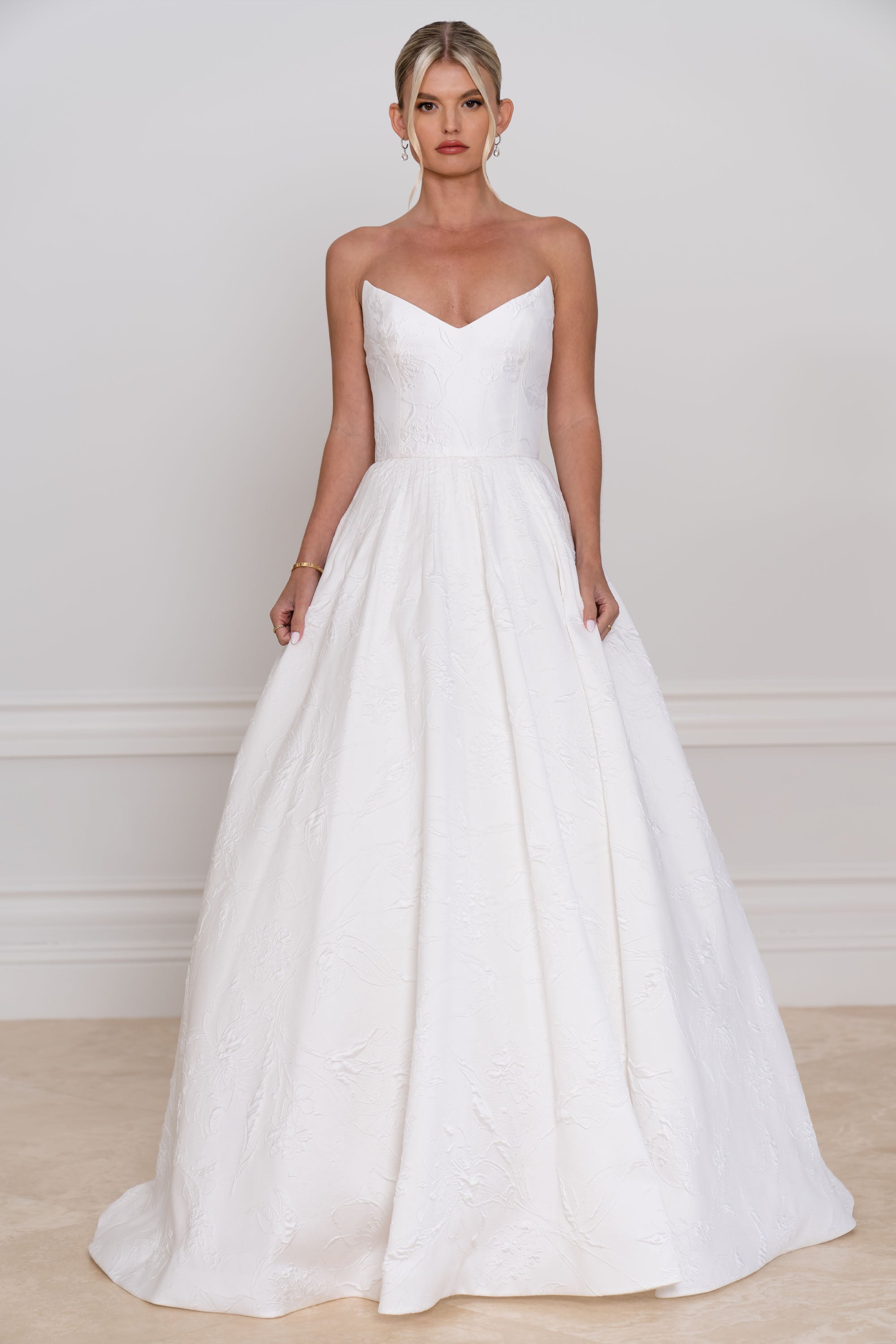 Spaghetti Strap Wedding Dress with Pockets