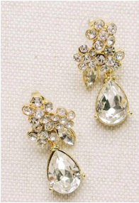 Petite Crystal Cluster & Pearl Drop Earrings